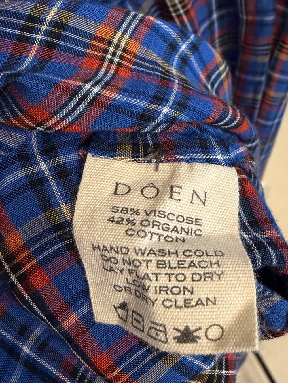 Dôen Jane Blouse in Azure French Plaid - Picture 5 of 6
